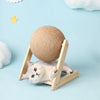 Wooden Cat Scratching Post Ball Toy Cat