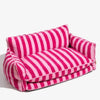 Trendy Striped Faux Lambswool Double Layer Dog & Cat Sofa Bed